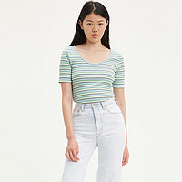 Levi's 李维斯 85395-0003 女士休闲条纹短袖T恤