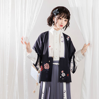 CHIXIA 池夏 改良 汉服 繁花入梦:流白 女士立领对襟衫 S1822 白色 S