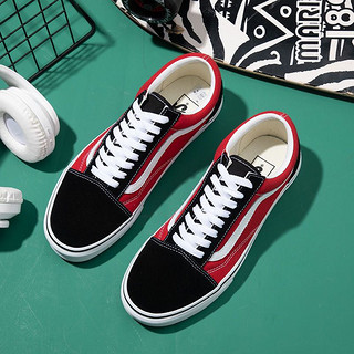 VANS 范斯 Old kool 中性运动板鞋 VN0A38G1VRH 黑红 36