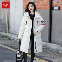 GOLDFARM 高梵 工装羽绒服女新款中长款冬季加厚时尚连帽羽绒