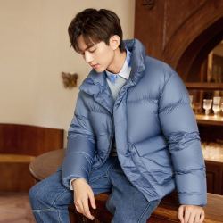 Semir 森马 冬季新款立领宽松潮时尚简约潮流舒适羽绒服男