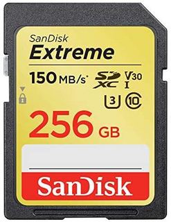 SanDisk 闪迪 256GB Extreme SDXC UHS-I 储存卡 - C10, U3, V30, 4K UHD, SD卡 - SDSDXV5-256G-GNCIN