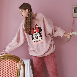 GUKOO 果壳 女士珊瑚绒睡衣套装 820426123816Q