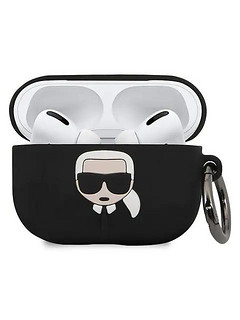 KARL LAGERFELD Embossed 3D Logo AirPods Pro Case Cover