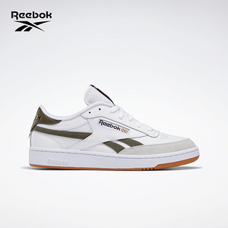 Reebok锐步官方男鞋女鞋CLUB C GZ6874休闲运动板鞋 GZ6874_白色/绿色/浅灰色 35