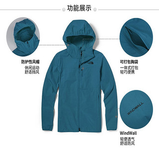 TheNorthFace北面软壳衣男 官方旗舰2021春季新品运动夹克外套536C BH7/蓝色 M