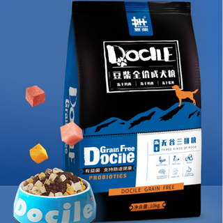 docile 豆柴 无谷三拼全犬成犬狗粮 10kg