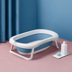 crownedlove蒂爱婴儿折叠浴盆鸢尾蓝