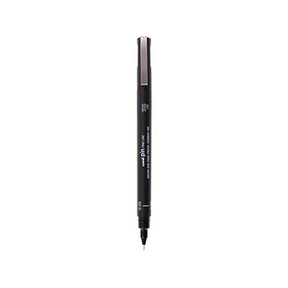 uni 三菱铅笔 日本三菱（uni）0.05mm水性绘图针管笔 PIN-200美术设计描边笔勾线笔 黑杆黑芯 单支装