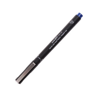 uni 三菱铅笔 日本三菱（uni）0.3mm水性绘图针管笔 PIN-200美术设计描边笔勾线笔 黑杆蓝芯 单支装