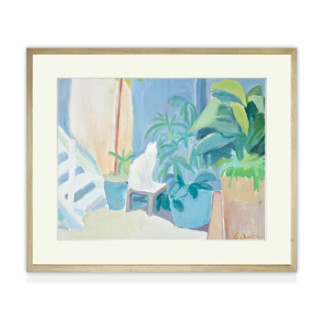 本艺术空间张利华油画 夏日风景系列 数码版画尺寸定制客厅书房儿童房间酒店挂画小清新装饰画原木色画框80 65 报价价格评测怎么样 什么值得买