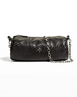 MANU Atelier Woven Cylinder Chain Crossbody Bag