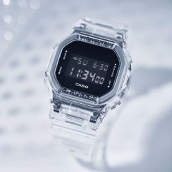 CASIO 卡西欧 casio手表男GSHOCK冰韧透明表带农家橡树电子手表DW5600SKE