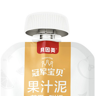 BEINGMATE 贝因美 冠军宝贝系列 果泥 3段  苹果甜橙味 90g