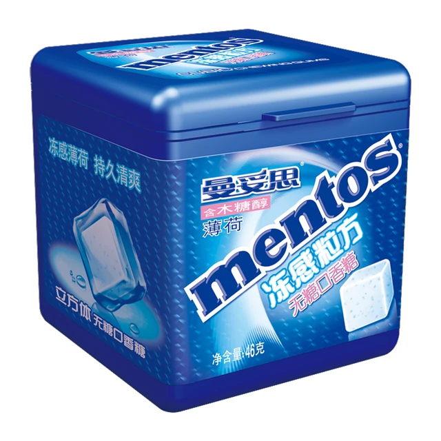曼妥思冻感粒方无糖口香糖/盒