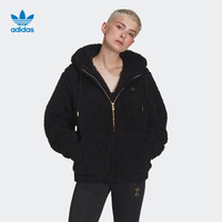 adidas阿迪达斯官网三叶草女装冬季新款保暖仿羊羔绒外套HG6676