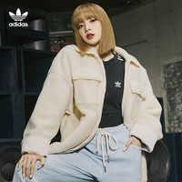 adidas阿迪达斯官网三叶草女装冬季新款保暖仿羊羔绒外套HC6602