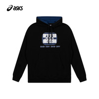 ASICS亚瑟士外套男连帽套头柔软运动休闲印花卫衣2201A144-020