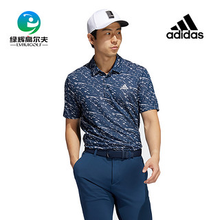 阿迪达斯adidas高尔夫服装男t恤21夏季运动短袖POLO衫golf速干T恤