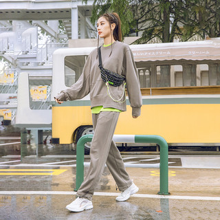 361° 龚俊同款 361运动情侣卫衣两件套男女2021秋冬加厚大码卫裤套装女