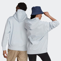 阿迪达斯官网adidas三叶草情侣款男女运动连帽套头衫GN3383GN3384(S、绿)
