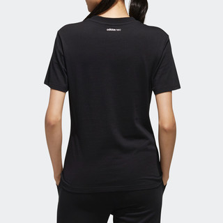 Adidas/阿迪达斯官方正品NEO女子针织运动休闲短袖T恤FS6404 6405