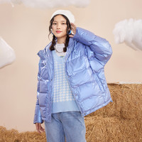 361度羽绒服女2021冬季女款保暖时尚短款镜面韩版ins风百搭外套女