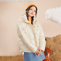 361°羽绒服女2021冬季女款保暖时尚短款镜面韩版ins风百搭外套女