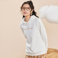 361度运动卫衣女2021秋冬女款防寒保暖连帽套头卫衣加绒长袖上衣