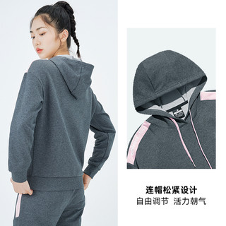 特步运动套装女2021秋季新款两件套时尚女装长袖运动服跑步套装