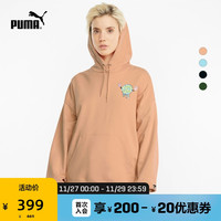 PUMA彪马官方正品 新款女子休闲印花抽绳连帽卫衣DOWNTOWN 533049