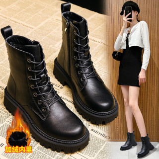 牛皮加绒棉切尔西增高厚底秋冬短雪地女鞋马丁靴女黑色 报价价格评测怎么样 什么值得买 牛皮加绒棉切尔西增高厚底秋冬短雪地女鞋马丁靴女黑色 报价价格评测怎么样 什么值得买