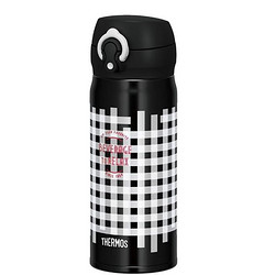 THERMOS 膳魔师 真空隔热便携式保温杯 400ml 黑色格子