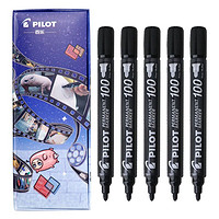 PILOT 百乐 SCA-100 油性马克笔 黑色 5支装