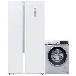 SIEMENS 西门子 冰洗套装 501升对开门变频大容量冰箱  8公斤全自动滚筒洗衣机智能除渍