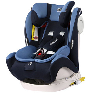 reebaby 瑞贝乐 儿童安全座椅 汽车用婴儿可坐躺0-4-12岁宝宝通用 全注塑isofix硬接口可调节加厚侧防 魅海蓝