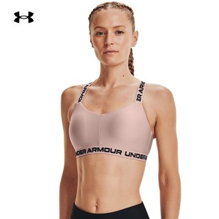 安德玛 UNDER ARMOUR官方UA新品 Strappy女子训练运动内衣-低强度1370896 粉红色667 L