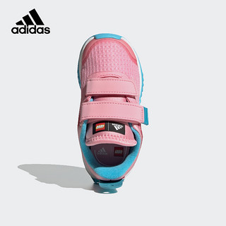 adidas阿迪达斯2021冬季Lego Sport联名女婴童魔术贴防滑透气跑步鞋儿童运动鞋GX7614浅粉22码/125mm/5-k