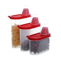 Citylong 禧天龙 五谷收纳盒带刻度厨房用杂粮塑料储物罐防潮冰箱透明密封罐