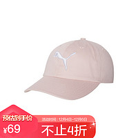 彪马 PUMA  男女同款 鸭舌帽  ESS Cap 运动帽 022416 65 荷花粉-大猫图案 F