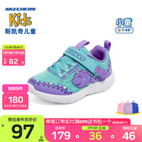 SKECHERS 斯凯奇 童鞋秋季新款女宝宝护脚学步鞋透气轻便防滑魔术贴女小童运动鞋302880N