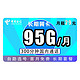 中国电信 长期翼卡 29元/月（65G通用流量+30G定向流量+300分钟）