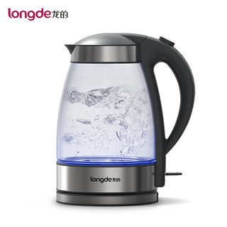 longde 龙的 Longde）高硼硅 玻璃 烧水壶 1.7L