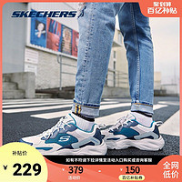 SKECHERS 斯凯奇 Skechers斯凯奇男鞋2021秋季男子低帮皮革拼接老爹鞋237000