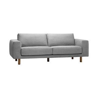 MUJI 無印良品 沙发本体/一体型/3人座 浅灰色 长225×宽98×高86cm
