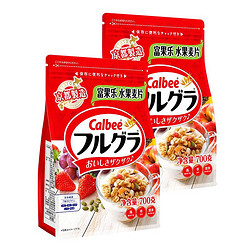 Calbee 卡乐比 水果即食麦片 原味 700g*2包