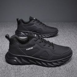 yearcon意尔康男鞋秋冬季黑色百搭潮鞋男款跑步鞋男士运动休闲鞋子男