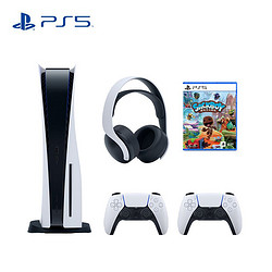 SONY 索尼 PS5 PlayStation®5双手柄套装&PULSE 3D耳机组&麻布仔+赠品收纳盒