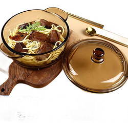 xinmeiya 欣美雅 茶色玻璃煲 1.26L+麦香勺子