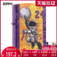 Zippo芝宝打火机官方正版防风 宇航员24号球衣创意图彩印圣诞送礼（探索呐喊（新机不含油））